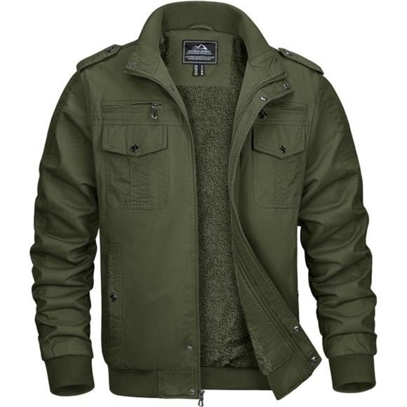 Fleece Jacket Green Mens Winter Jacket Men's Winter Jacket Fleece